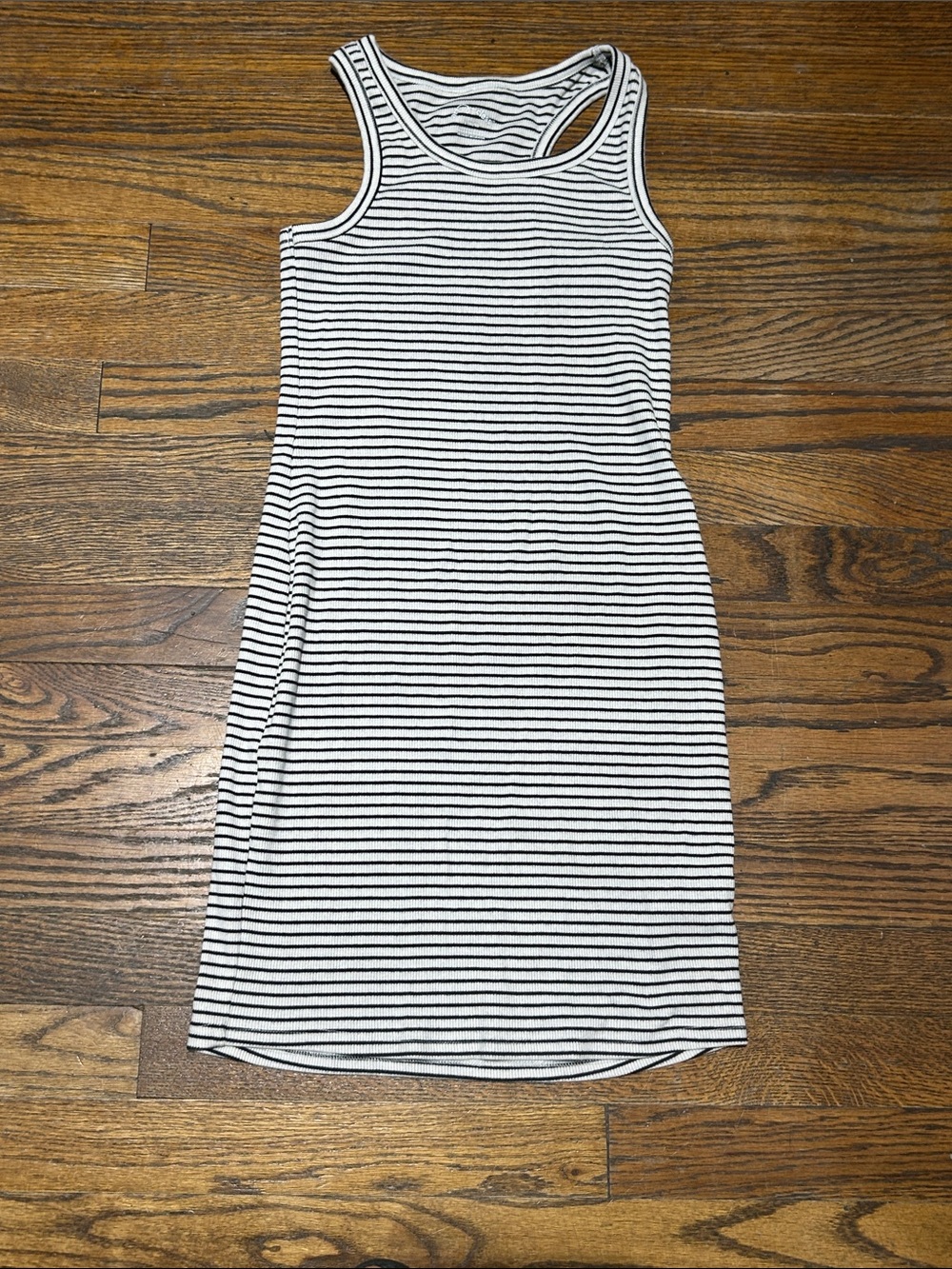 art class Black and White Striped Racerback Dress